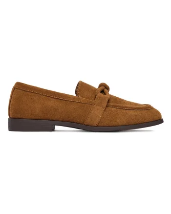 Mocasini dama,  tesatura, maro, slip-on,