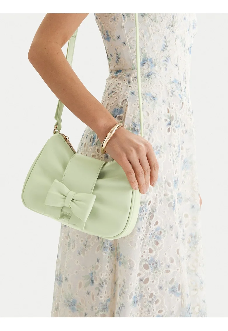 Geanta crossbody,  verde, One Size INTL, design modern, material sintetic