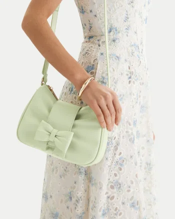 Geanta crossbody,  verde, One Size INTL, design modern, material sintetic