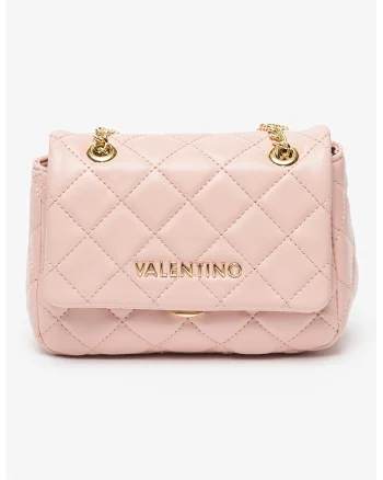 Geanta crossbody din piele ecologica cu aspect matlasat Ocarina, Roz pastel