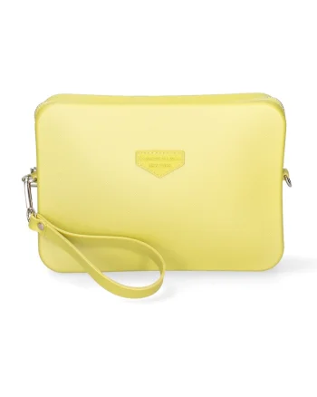 Geanta crossbody cu bareta cu logo, Verde/Argintiu