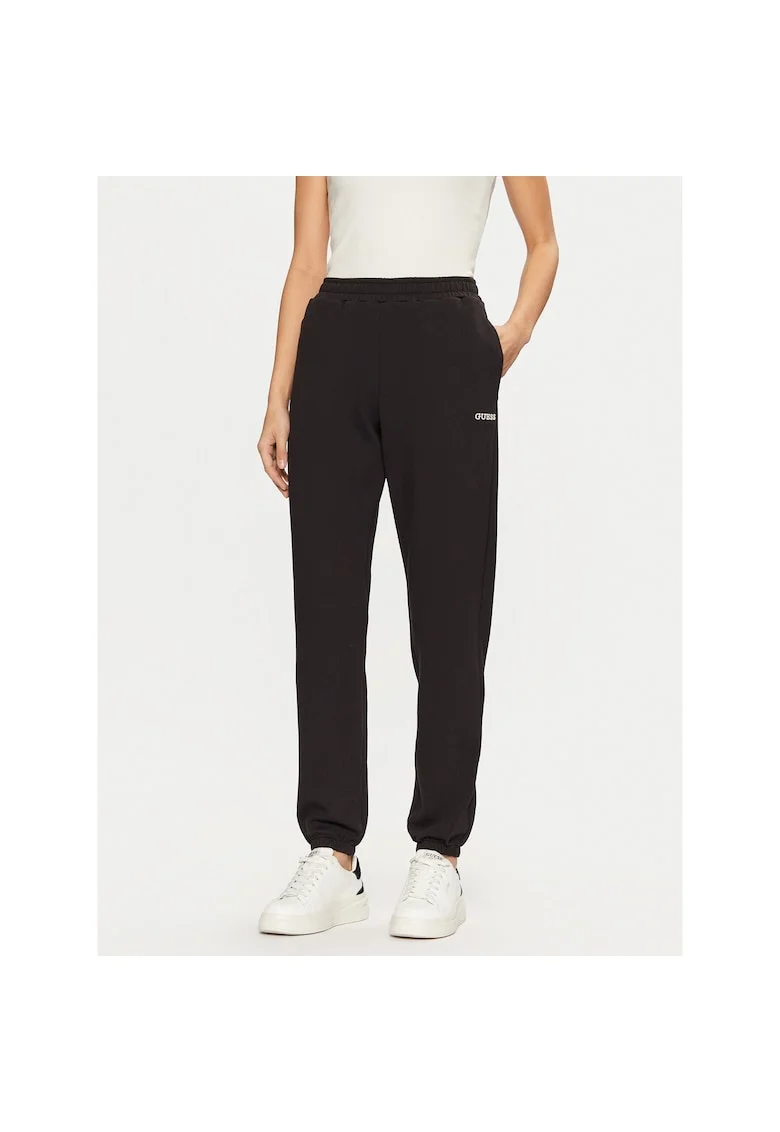 Pantaloni sport dama,  bumbac-poliester-elastan, maro,