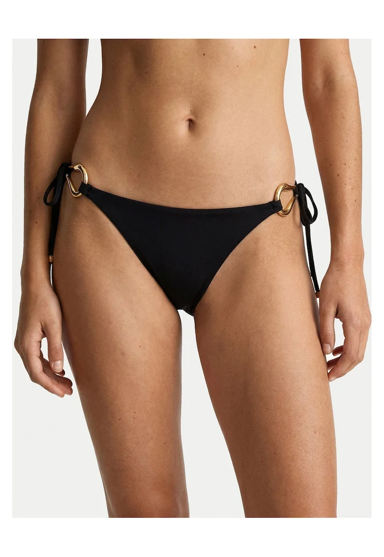 Slip de bikini dama,  negru, poliamida