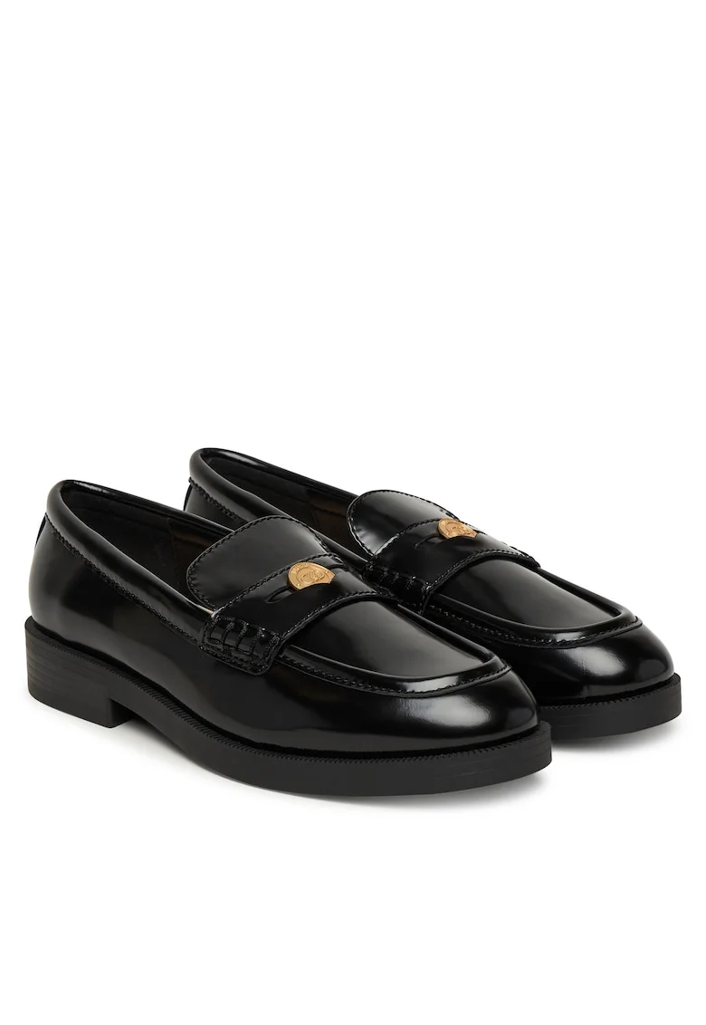 Mocasini dama,  piele naturala, negru, slip-on