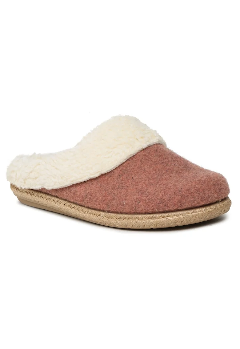 Papuci de casa,  roz, confortabili, slip-on,