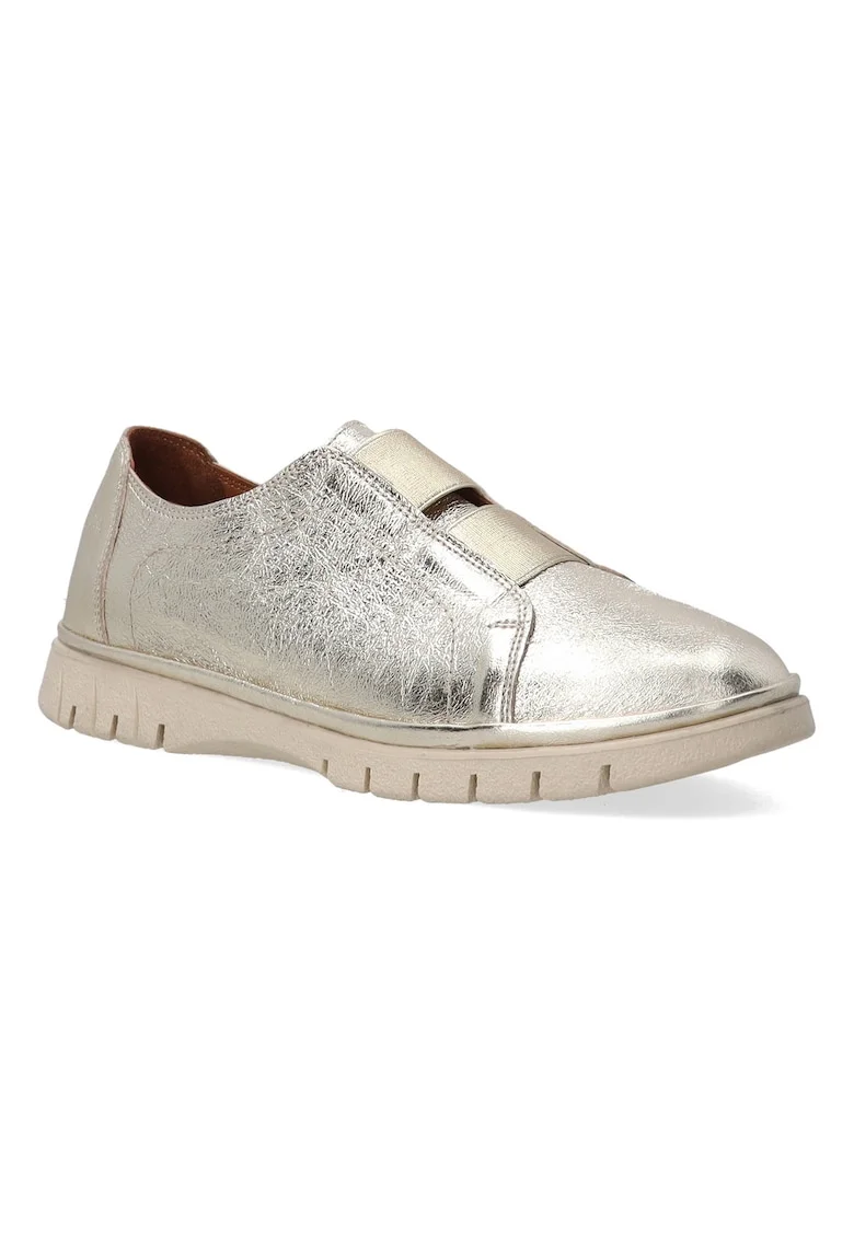 Pantofi sport slip-on din piele cu barete elastice