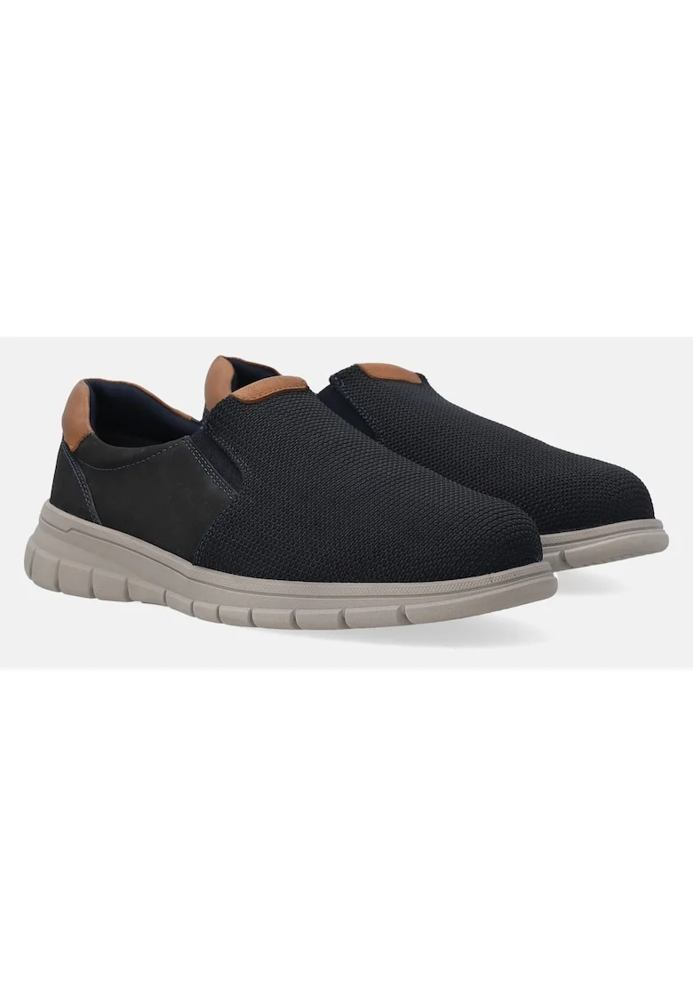 Tenisi slip-on cu insertii din textil
