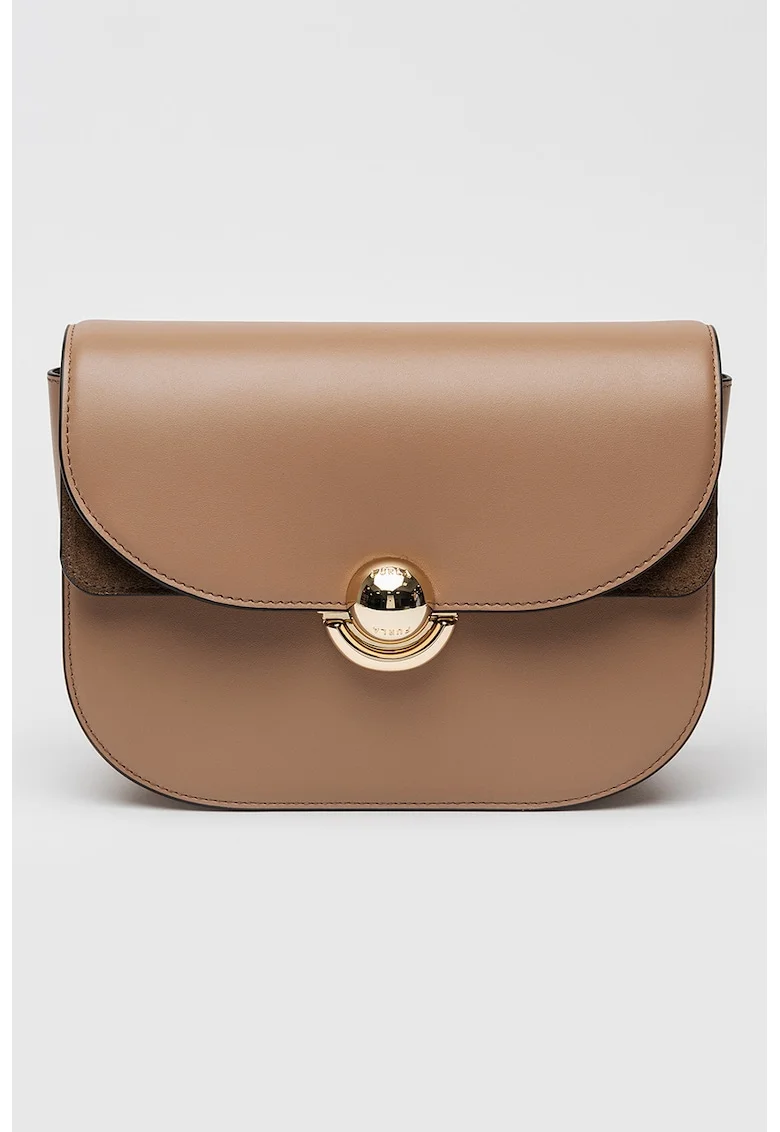 Geanta crossbody de piele Sfera, Maro nisip