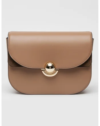 Geanta crossbody de piele Sfera, Maro nisip