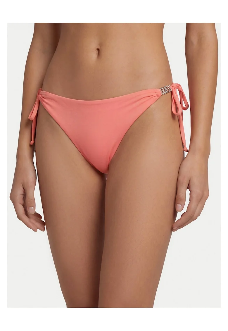 Costum de baie dama,  Slip bikini, roz, poliamida