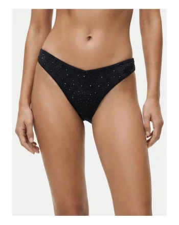 Costum de baie dama,  slip de bikini, negru, poliamida
