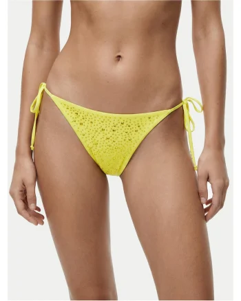 Slip de bikini dama  alb, Galben