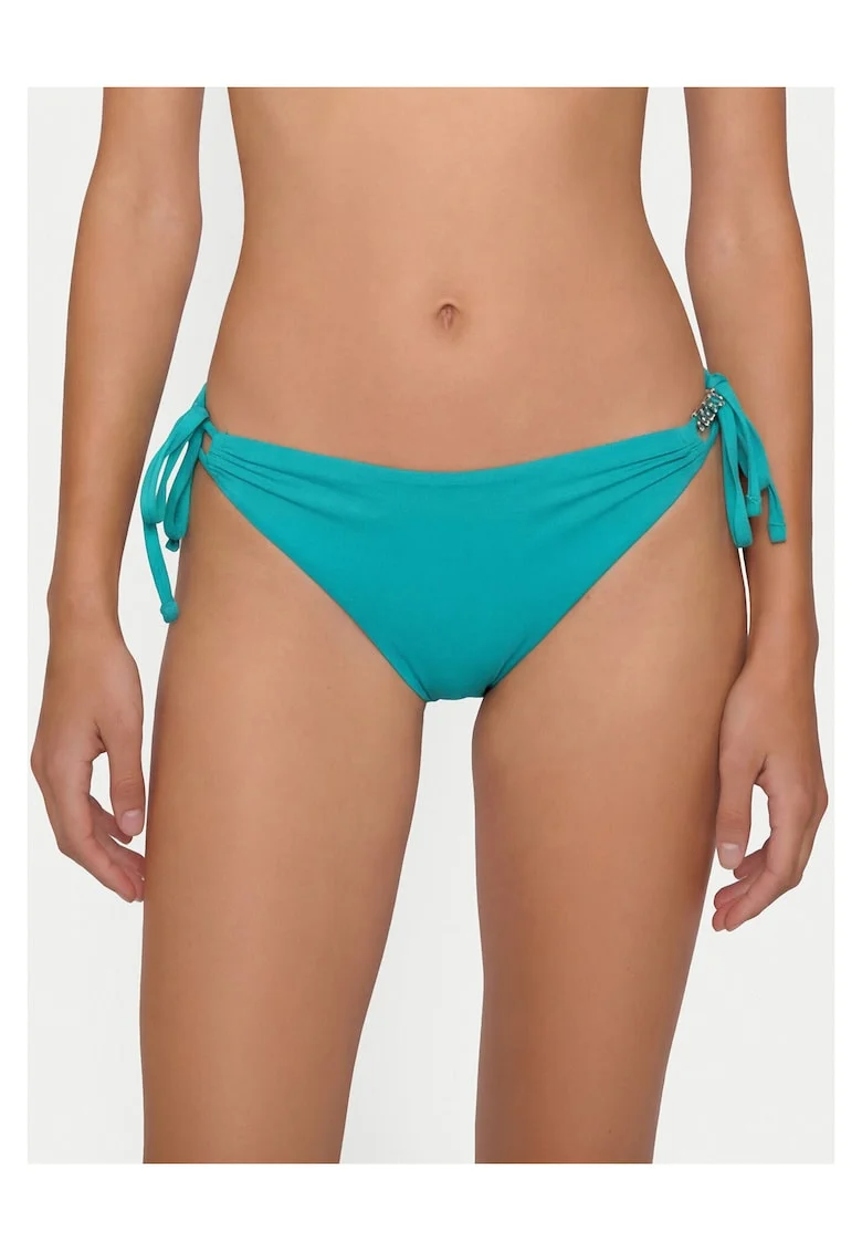 Costum de baie dama,  slip bikini, albastru, poliamida