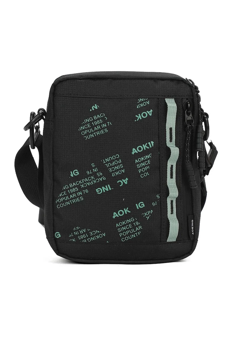 Geanta crossbody unisex cu bareta detasabila, Negru