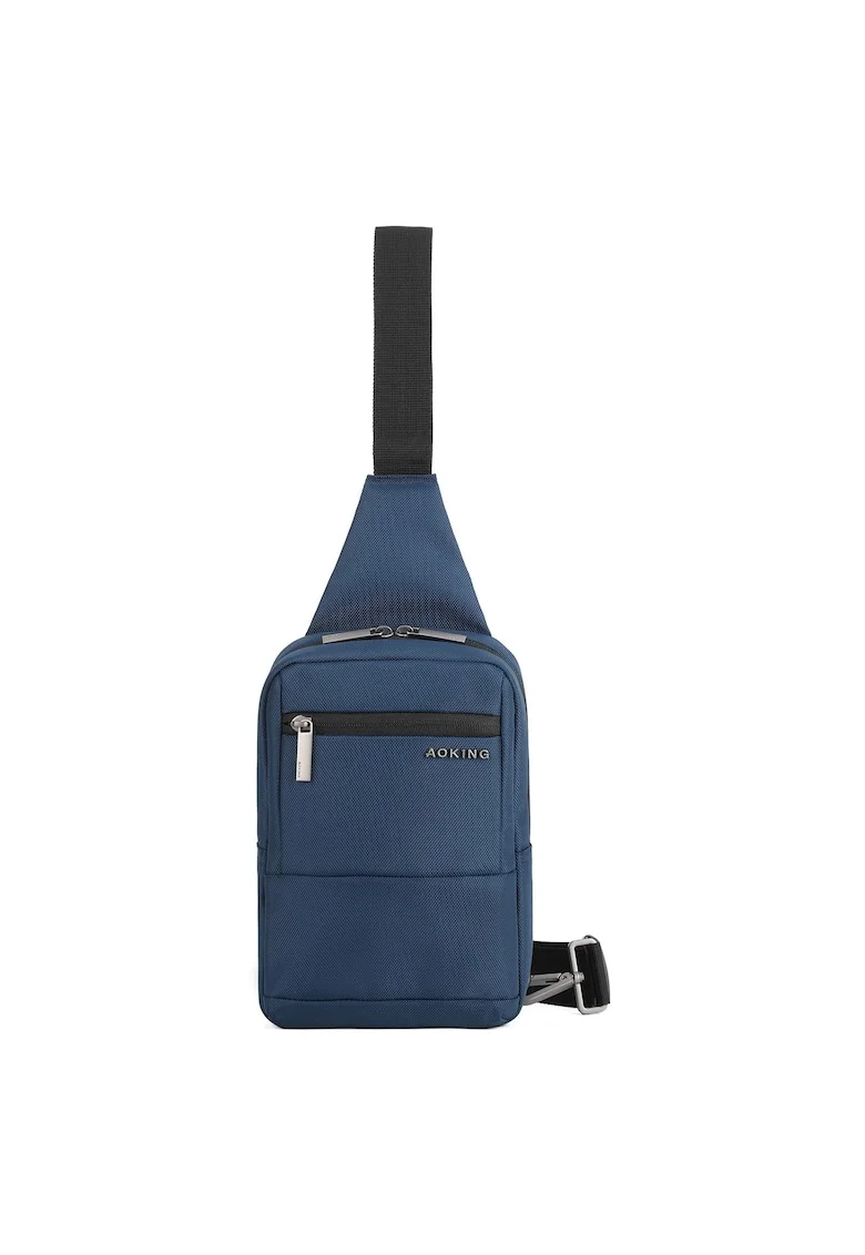 Geanta crossbody unisex cu buzunare multiple, Albastru