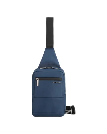 Geanta crossbody unisex cu buzunare multiple, Albastru
