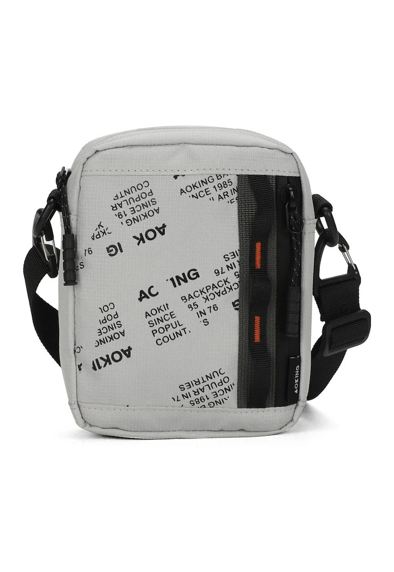 Geanta crossbody unisex cu bareta detasabila, Gri