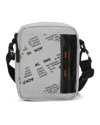 Geanta crossbody unisex cu bareta detasabila, Gri