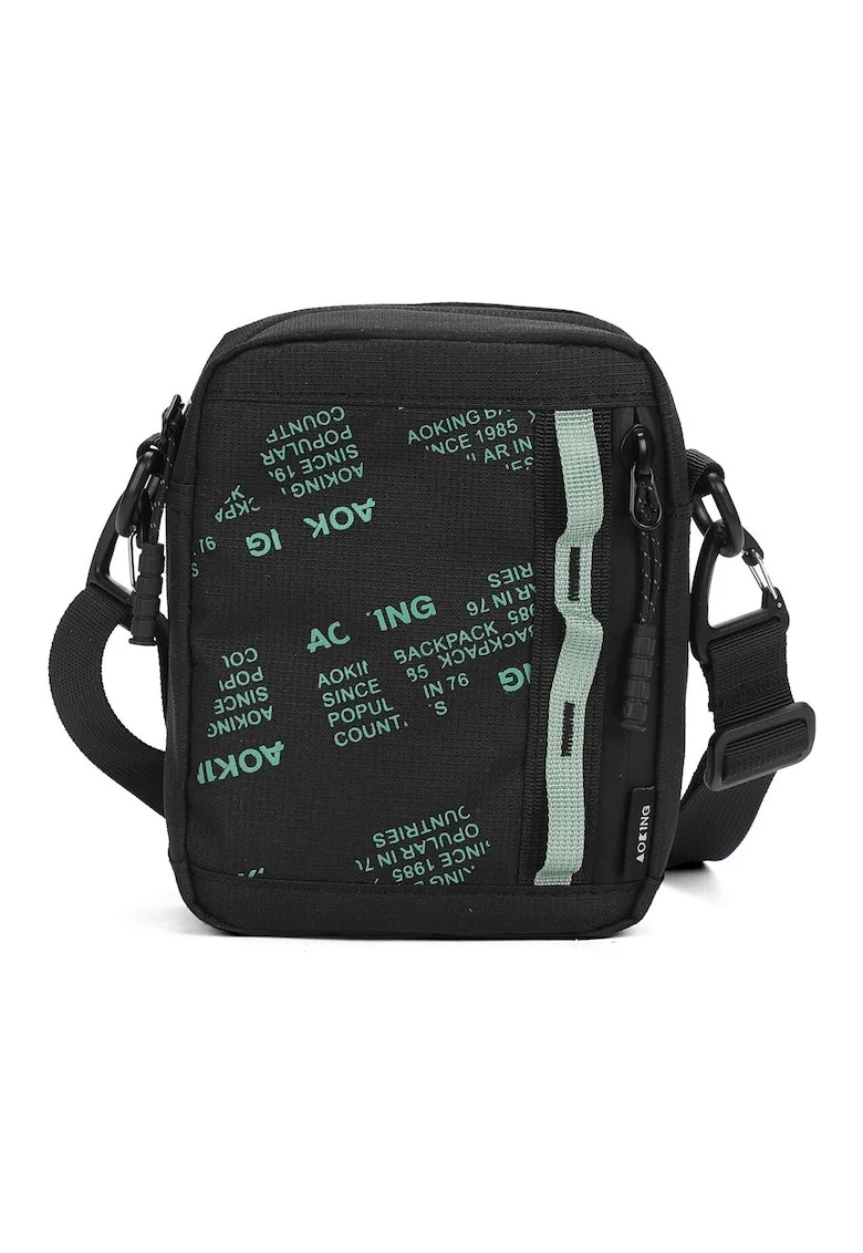 Geanta crossbody unisex cu bareta detasabila, Negru