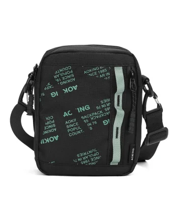 Geanta crossbody unisex cu bareta detasabila, Negru