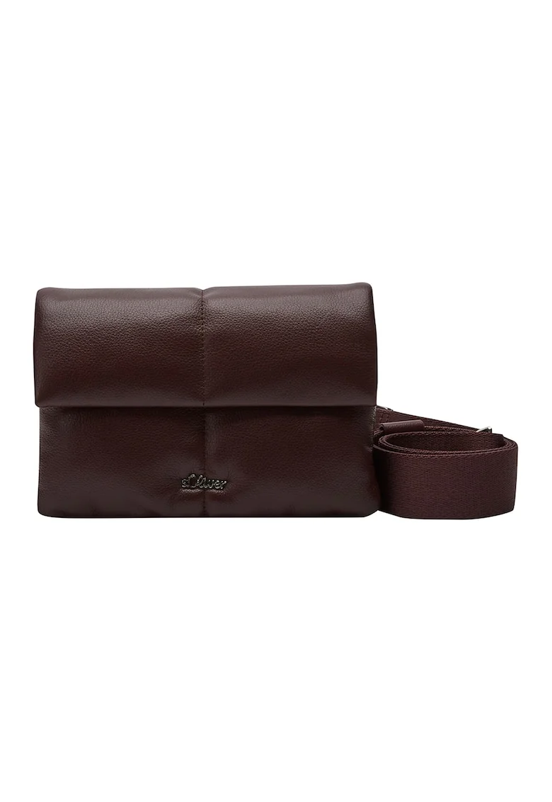 Geanta crossbody din piele ecologica, Violet pruna