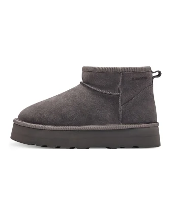 Ghete slip-on de piele intoarsa, Gri inchis
