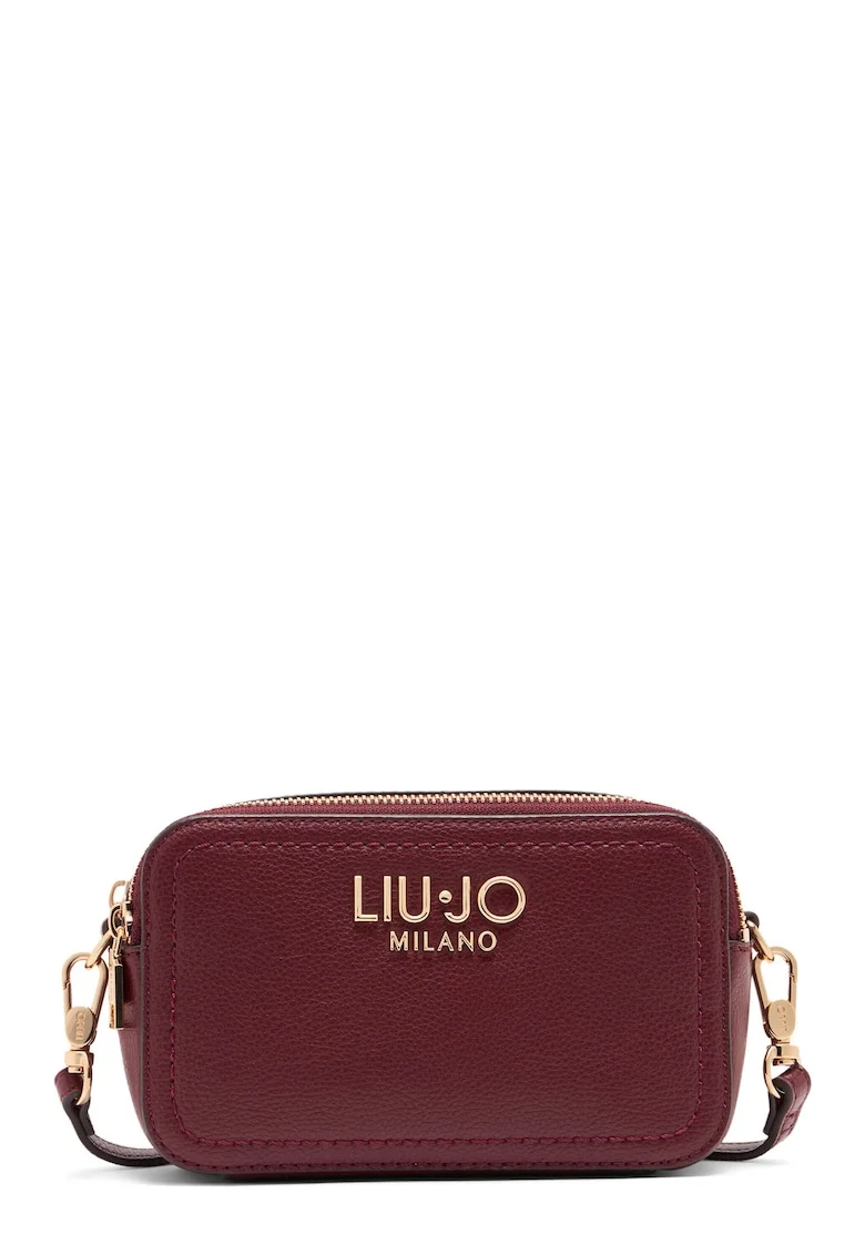 Geanta crossbody cu logo, Maro cognac, 11x18x6