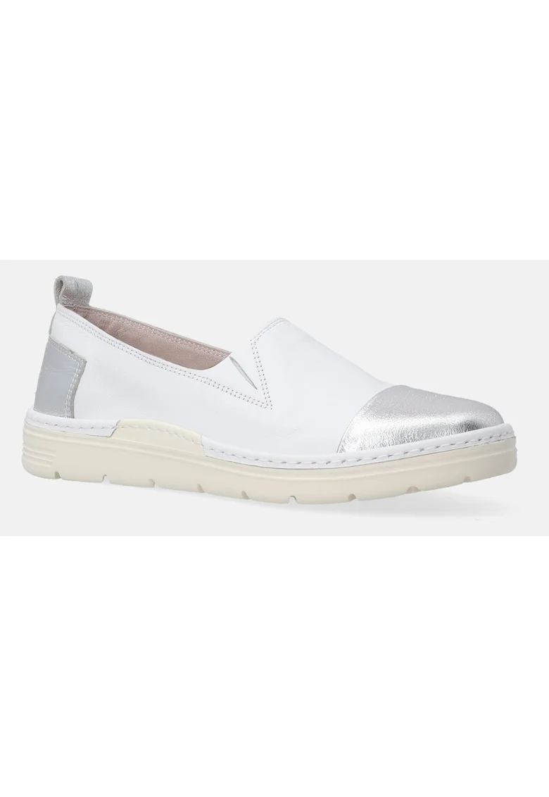 Pantofi slip-on din piele cu garnituri contrastante