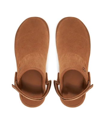 Slapi barbati,  piele naturala, maro, design slip-on,