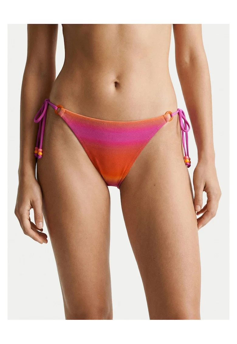 Costum de baie dama,  slip de bikini, poliamida, Portocaliu