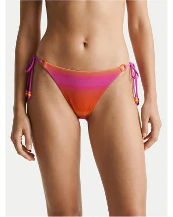 Costum de baie dama,  slip de bikini, poliamida, Portocaliu