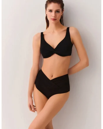 Slip cu talie inalta, Negru