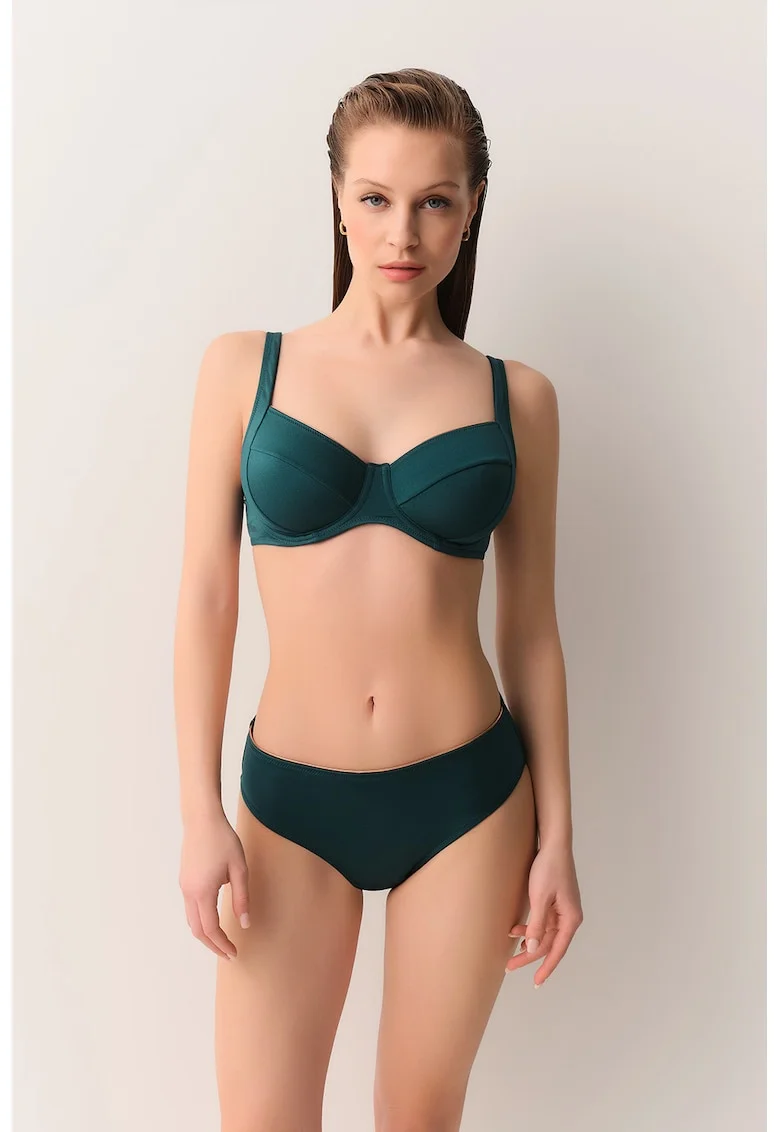 Slip cu model uni, Verde smarald