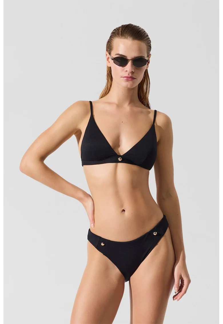 Slip cu aspect texturat, Negru