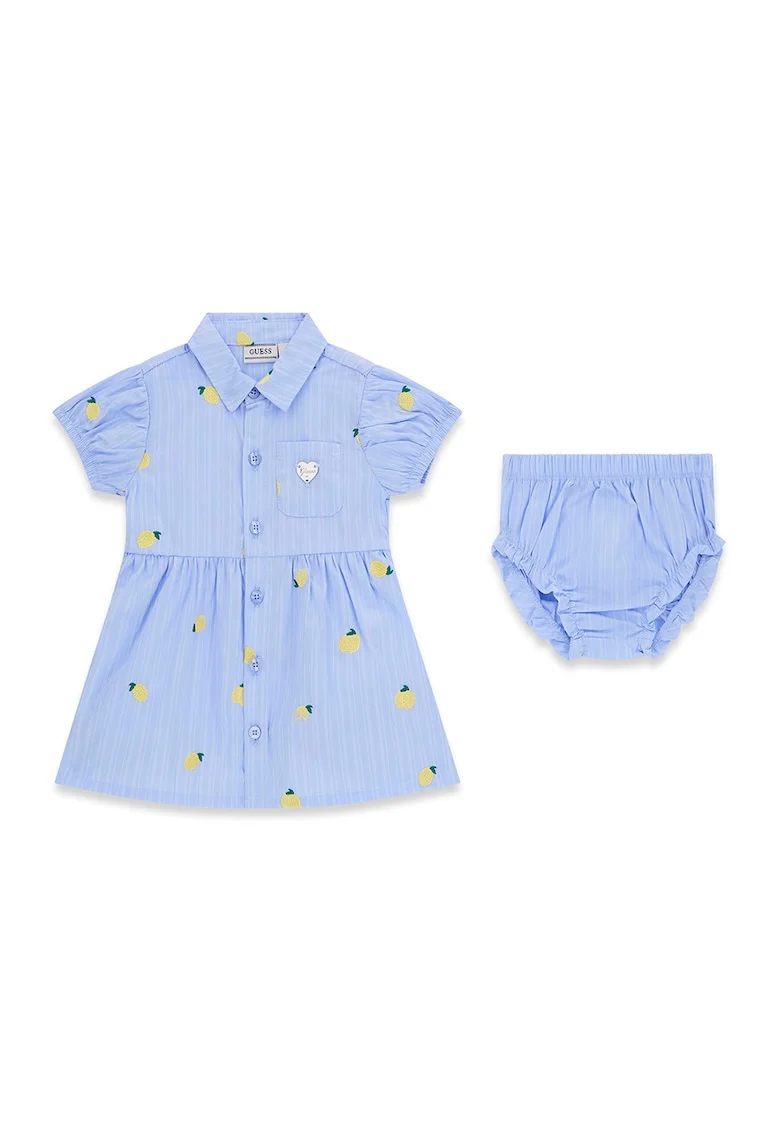 Set de rochie evazata si chiloti, Albastru pastel