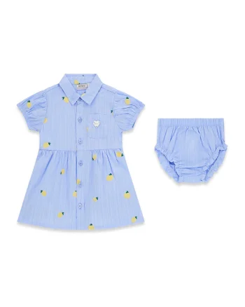 Set de rochie evazata si chiloti, Albastru pastel