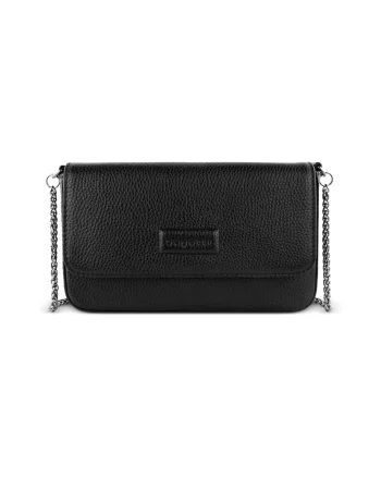 Geanta Crossbody dama  Elsa, piele naturala, 494612, Negru