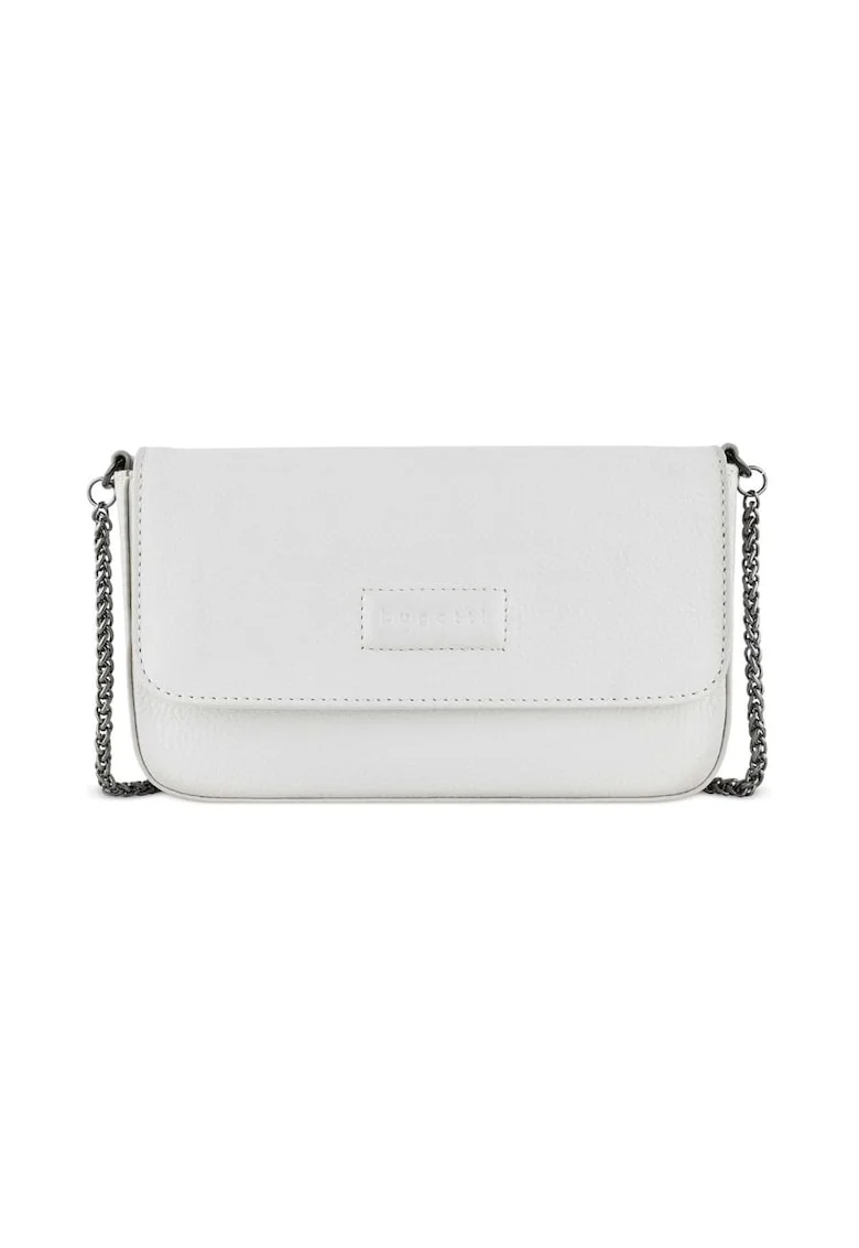 Geanta Crossbody dama  Elsa, piele naturala, 494612, Alb murdar