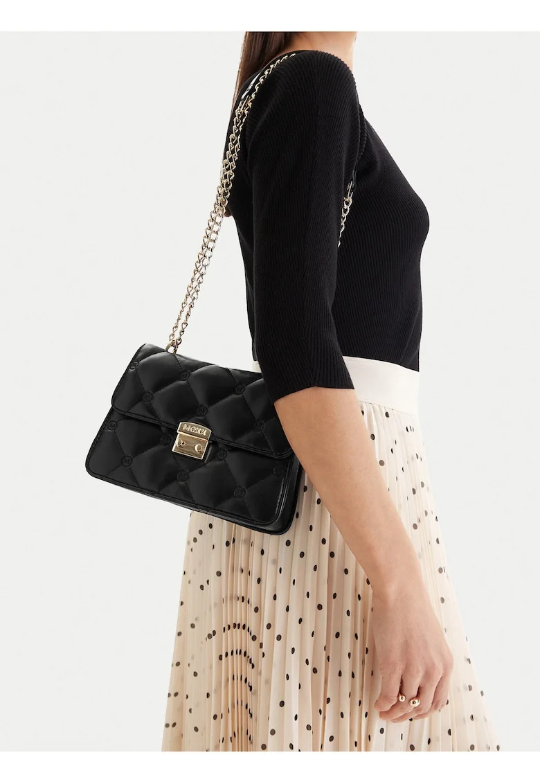 Geanta crossbody,  neagra, One Size INTL, material sintetic