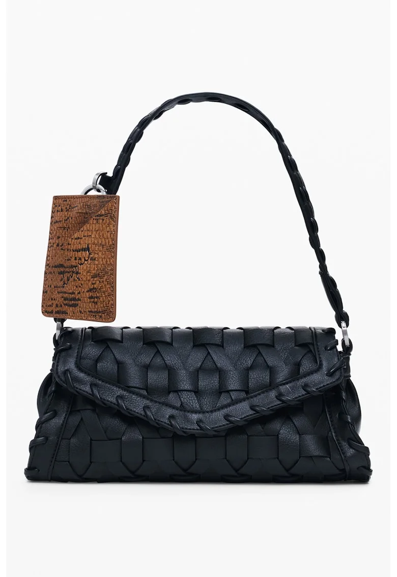 Geanta crossbody din piele ecologica, Negru