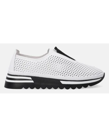 Pantofi sport slip-on din piele cu perforatii