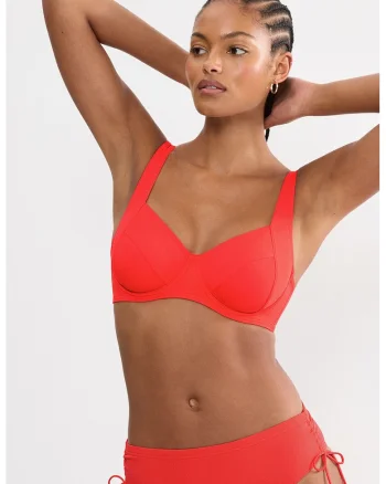 Sutien de baie cu sustinere metalica Mix&Match, Portocaliu mandarina