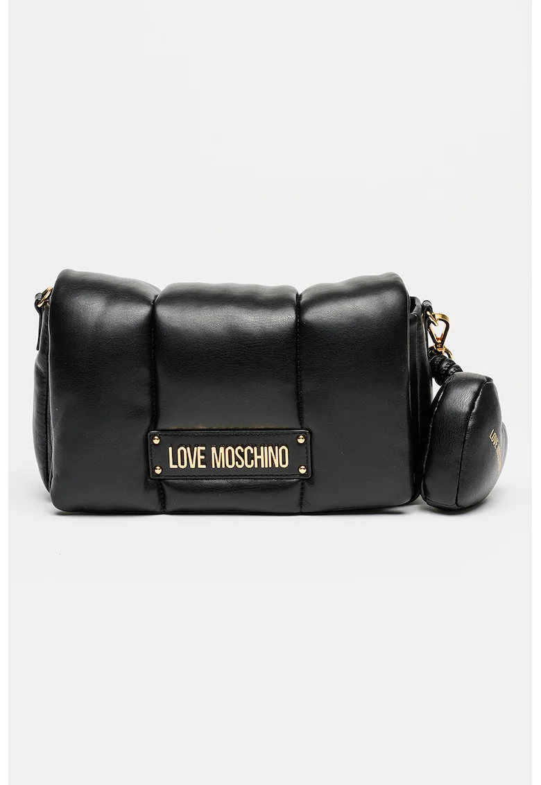 Geanta crossbody din piele ecologica, Negru