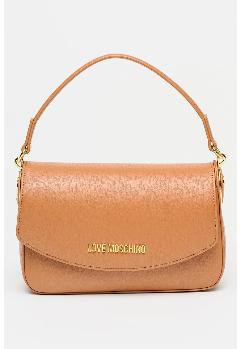 Geanta crossbody din piele ecologica cu bareta detasabila, Maro scortisoara