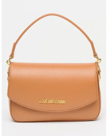 Geanta crossbody din piele ecologica cu bareta detasabila, Maro scortisoara