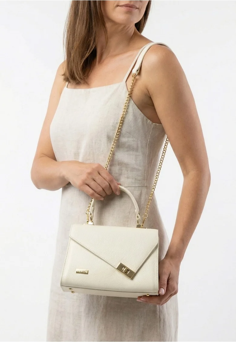 Geanta crossbody cu bareta din lant cu protectie pentru umar