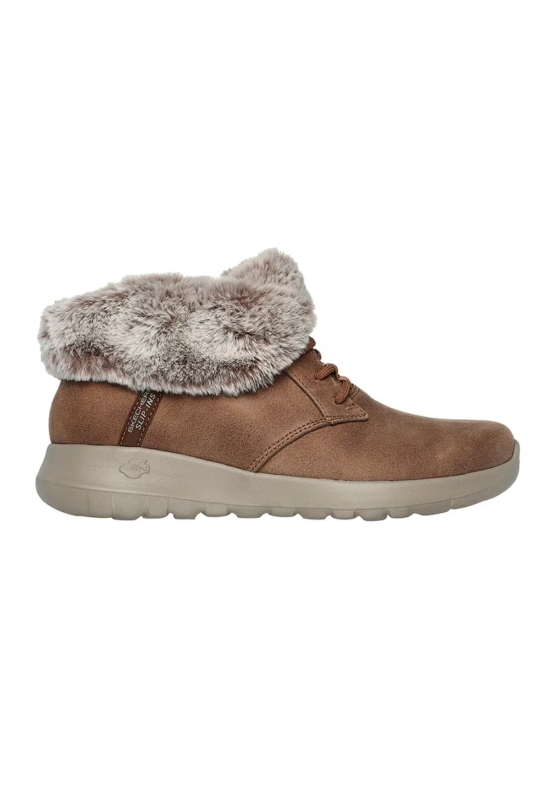 Ghete slip-ins On The Go, Maro taupe deschis/Caramel