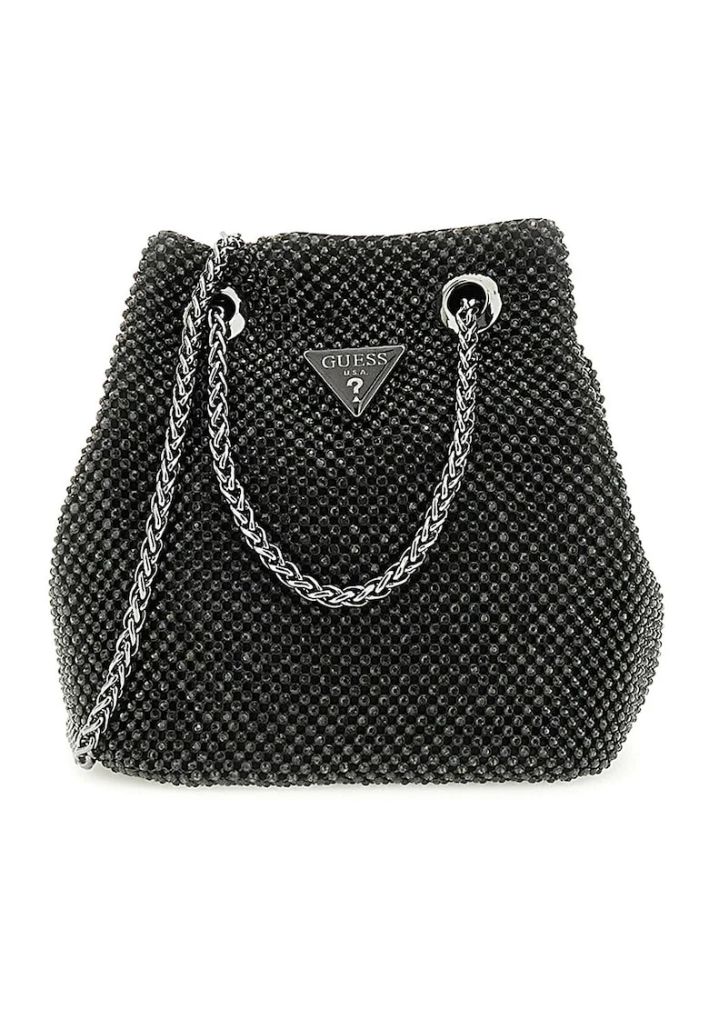 Geanta crossbody cu strasuri Zalina, Negru