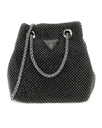 Geanta crossbody cu strasuri Zalina, Negru
