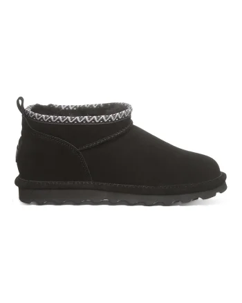 Ghete slip-on din piele intoarsa, Negru